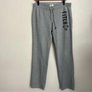 Abercrombie & Fitch Gray straight Sweatpants Logo spell out NY Y2k L